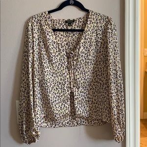 Top Shop Leopard Blouse